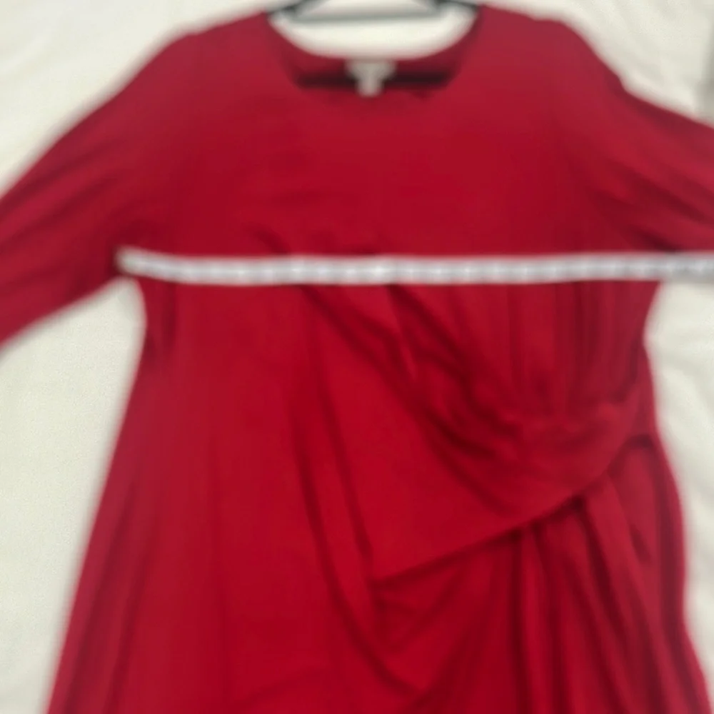 EUC | Elegant Red J Jill Draped Dress - Picture 5 of 8